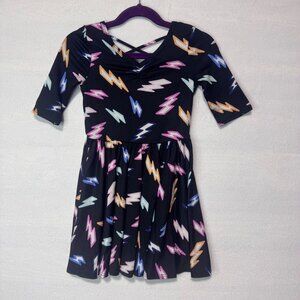 Dotdotsmile Dress Size 3/4 Multi Color Lighting Bolts New Without Tags